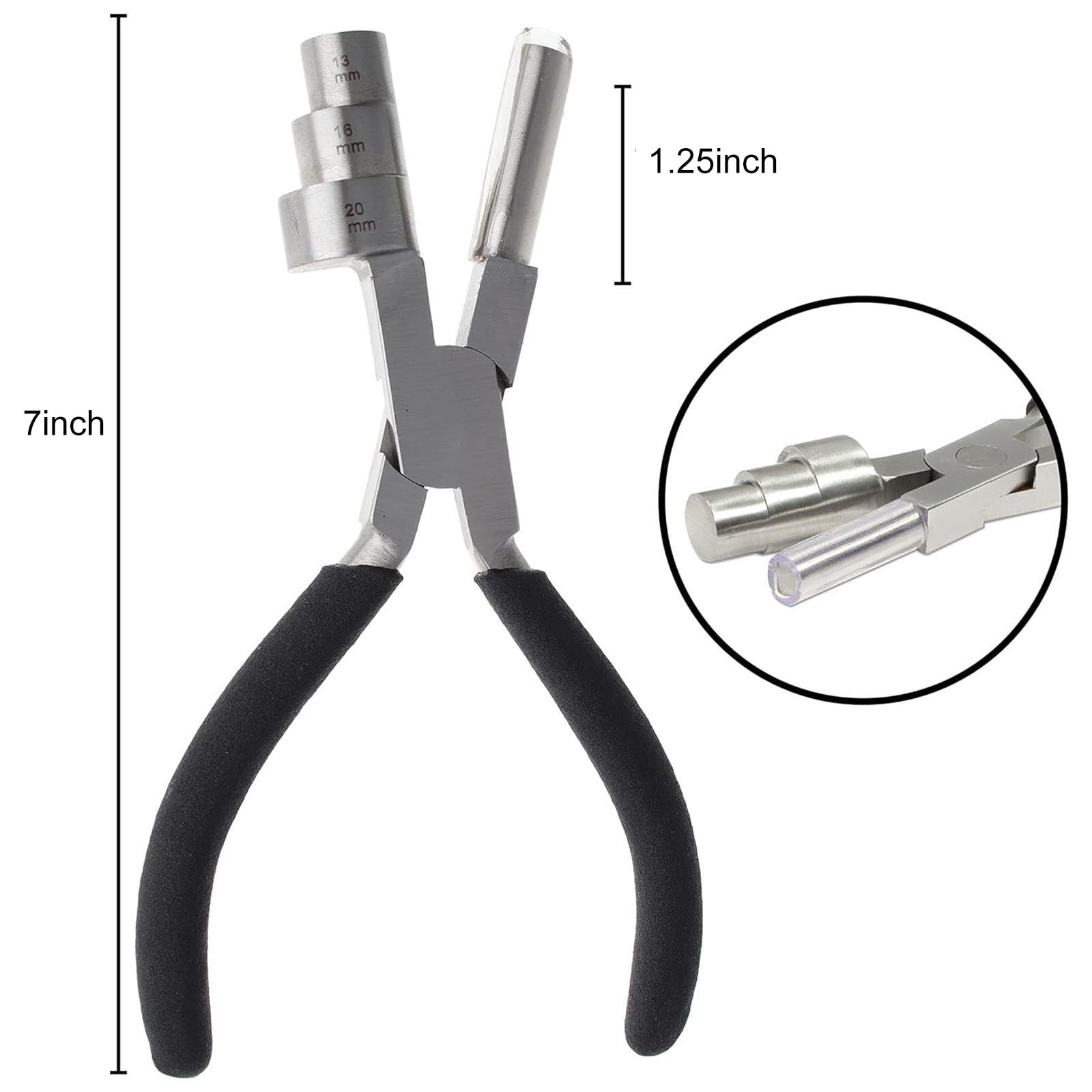 BELOWSYALER Round Nose Pliers for Jewelry Making and Electronics Soldering Comfortable Handle Wire Wrapping Pliers Jewelry Tool