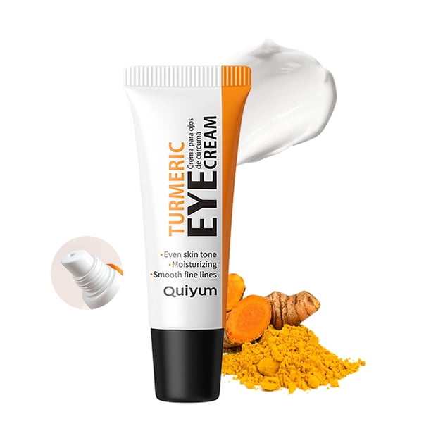 Easydays Crema debajo de los ojos con cúrcuma para la piel apagada de los ojos, líneas finas, bolsas para los ojos, ojeras, reafirmante de ojos, tono de piel uniforme, hidratante, suaviza las líneas f