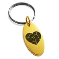 thumbnail image 1 of Stainless Steel Love Volleyball Heart Engraved Small Oval Charm Keychain Keyring, 1 of 1