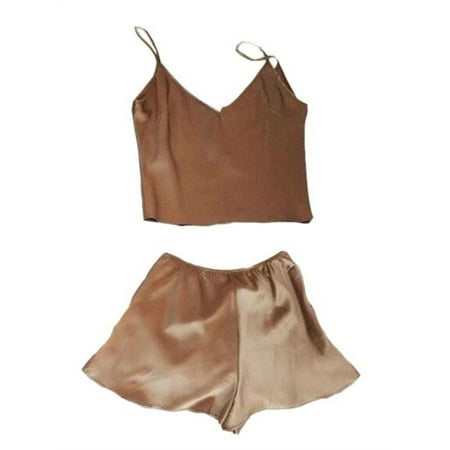 Ladies 2 Piece Pj - Women Two Pieces Sets Comfort Pajamas Camisole Sets Tops + Shorts Nightwear