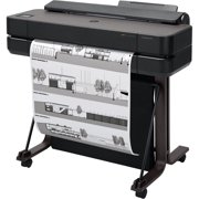 HP DesignJet T650 Large Format 24-inch Plotter Printer w Auto Sheet Feeder, Roll Cover, Media Bin, Stand, 2-Year Onsite Support