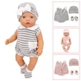 thumbnail image 5 of ZITA ELEMENT 6 Sets 14-18 Inch Baby Doll Clothes, Doll Outfit for 43cm Reborn Dolls, Total 15 Pcs Doll Clothes and Accessories for 18 Inch Girl Dolls, 5 of 9
