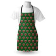 thumbnail image 3 of Hearts Apron Symbol of Love in Watermelon Pattern with Seeds Fruit Design, Unisex Kitchen Bib Apron with Adjustable Neck for Cooking Baking Gardening, Apple Green Dark Coral Fern Green, by Ambesonne, 3 of 3