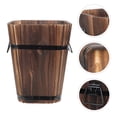thumbnail image 3 of NICEXMAS Rustic Planter Pot Wooden Bucket 1Pcs 9.4x6.7in, 3 of 9