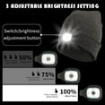 thumbnail image 4 of RIDEIWAKE Beanie Hat with Light Rechargeable LED Headlamp Hat Flashlight Winter Knit Caps Running Hunting Hat Unique Christmas Gifts Birthday Couples Gifts Gadgets for Men Him Dad Husband Women(Gray), 4 of 10