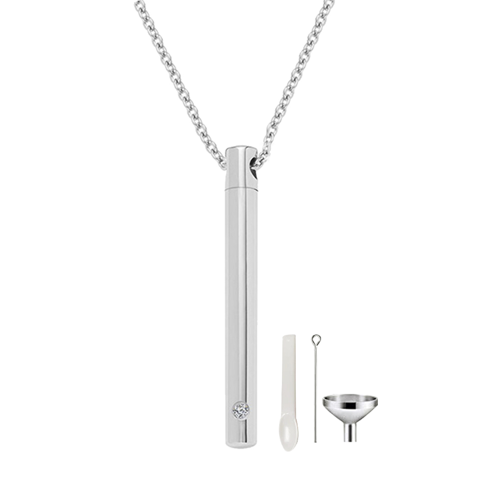 Besufy Pet Urn Necklace Stainless Steel Memorial Cremation Urn Necklace Pendant Ash Case Holder - image 4 of 6