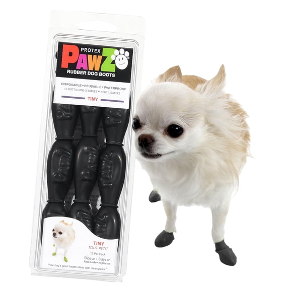 Botitas impermeables de goma Protex PawZ Tiny para perro, paquete de 12