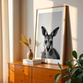 thumbnail image 2 of baby kangaro - Photography Black and White Animal Wildlife Portrait Nature Minimalist Oak Framed Wall Art Print 12 x 18 inches, 2 of 59