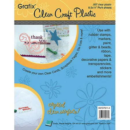 grafix craft plastic sheets clear multicolored  walmart