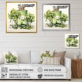 thumbnail image 4 of Designart "Graceful Green Gardenia Perfumes" Fashion Framed Wall Art Decor - Glam Green Perfumes Hallway Framed Wall Art Decor, 4 of 6