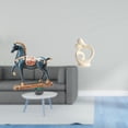 thumbnail image 2 of Figura de caballo,Figura de caballo Escultura animal coleccionable,Adorno de centro de mesa con estatua de caballo de resina,Estatua abstracta,Estatua de resina para decoración del, 2 of 8