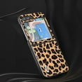 thumbnail image 4 of ELEHOLD for Samsung Galaxy Z Flip 5 2023 Slim Case,Leopard Print Texture for Women Men,Luxury  Premium PU Leather Case Anti-Scratch Shockproof Cover for Samsung Galaxy Z Flip 5,Gold, 4 of 5