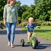 Gymax Kids Tricycle w/15 Inch Inflatable Rubber Tires Adjustable Handlebar & Seat Green