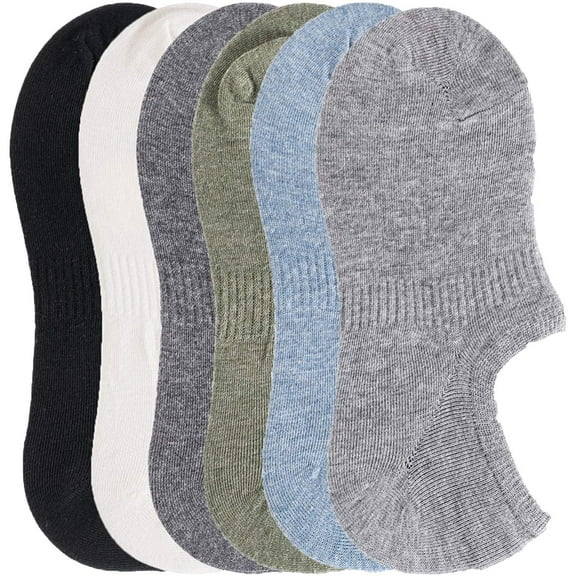 Lian LifeStyle Socks - Women's Breathable Ultra Low Cotton Socks, 6 Pair's L1801 Size 6-9