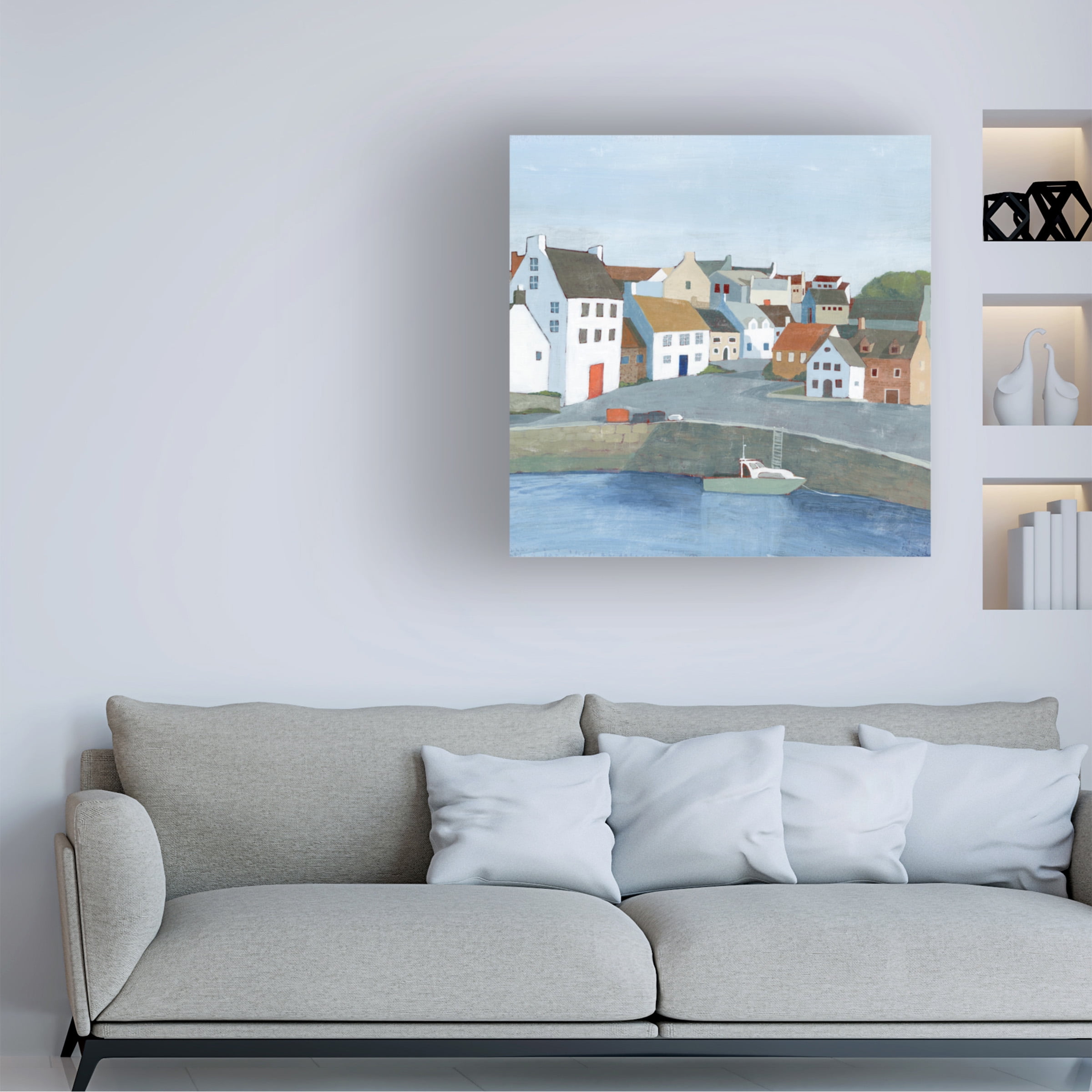 Grace Popp 'Old Coast Town II' Canvas Art