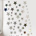 thumbnail image 2 of 20 piezas estrella 3d acrílico pared pegatina espejo irregular espejo vanidad espejo sala de estar decoración espejos decorativos espejo completo, 2 of 5