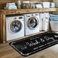 thumbnail image 2 of Laundry Room Rug Runner, 20"x59" Non Slip Laundry Rugs, Black Farmhouse Washable Floor Laundry Mats for Laundry Room, Mudroom, Kitchen, Washroom, Bathroom, Hallway Area Rugs Decor, 2 of 7