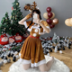 thumbnail image 5 of Disfraz de Papá Noel para mujer, serie navideña, para fiesta, alce de nieve, vestido rojo, capa, uniforme de cuerda, pijama sexy para cosplay, 5 of 5