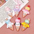 thumbnail image 4 of 10 piezas de horquillas para el pelo de resina con dibujos de animales, estilo pastel de helado, para manualidades de álbumes de recortes, accesorios de adorno en miniatura, 4 of 5