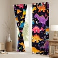 thumbnail image 3 of Castle Fairy Cartoon Dinosaur Black Out Curtains,Floral Curtains Pack of 2 (42x63 Each), 3 of 6