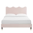 thumbnail image 6 of Modway Current Performance Velvet Full Platform Bed in Pink, 6 of 10