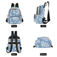 thumbnail image 2 of White Flowers Daisy in Blue Travel Laptop Backpack Casual Daypack Lightweight Bookbag Compartment for Business, 2 of 7