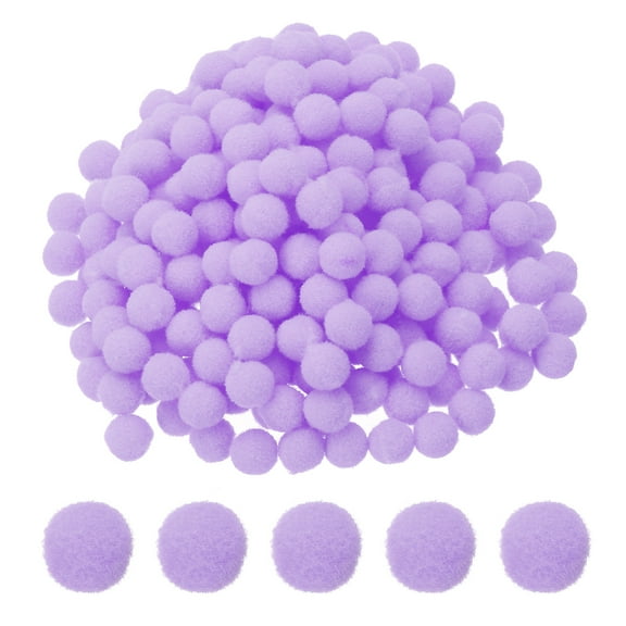 0.4inch Pom Poms for Crafts, 500pcs Pompoms for Crafts Puff Balls Bulk Fuzzy Balls for Hats Christmas Art DIY, Light Purple