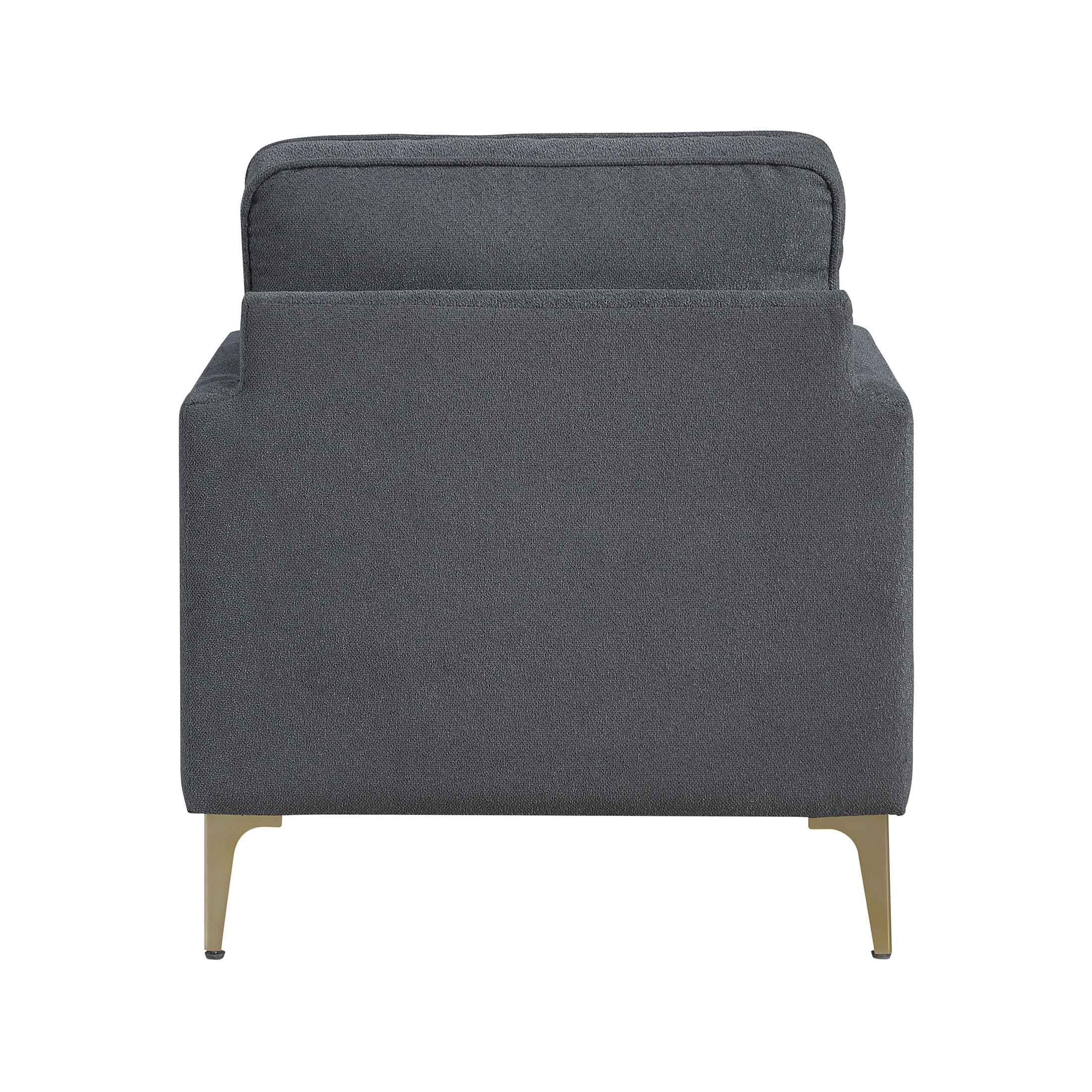 OakvillePark Northwyn Chenille Accent Chair with Metal Legs, Dark Gray