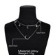 thumbnail image 5 of Moda de doble capa incrustada diamante estrella luna collar mujeres personalidad joyería accesori Romacci Collar, 5 of 7