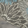 thumbnail image 4 of Nourison Passion Floral Charcoal/Blue 8' ROUND Area Rug, (8 Round), 4 of 8