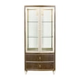 thumbnail image 3 of Michael Amini Vill Cherie Wood Display Cabinet in Hazelnut Brown, 3 of 12