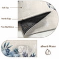 thumbnail image 6 of Large Round Rug 8Ft Washable Non-Slip, Blue Christmas Poinsettia Circle Area Rugs for Living Room Bedroom, Xmas Botanical Balls Snowflake Rustic Indoor Floor Mats Carpet Runner for Home Decor, 6 of 8