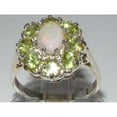 thumbnail image 2 of LBG 10k White Gold Natural Opal and Peridot Womens Promise Ring - Size 5.5, 2 of 4