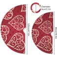 thumbnail image 3 of Coolnut Valentine's Day Tree Skirt Home Decoration Large Round Hearts Christmas Tree Skirt for Holiday Party Home Christmas Day Ornaments,35.4", 3 of 6