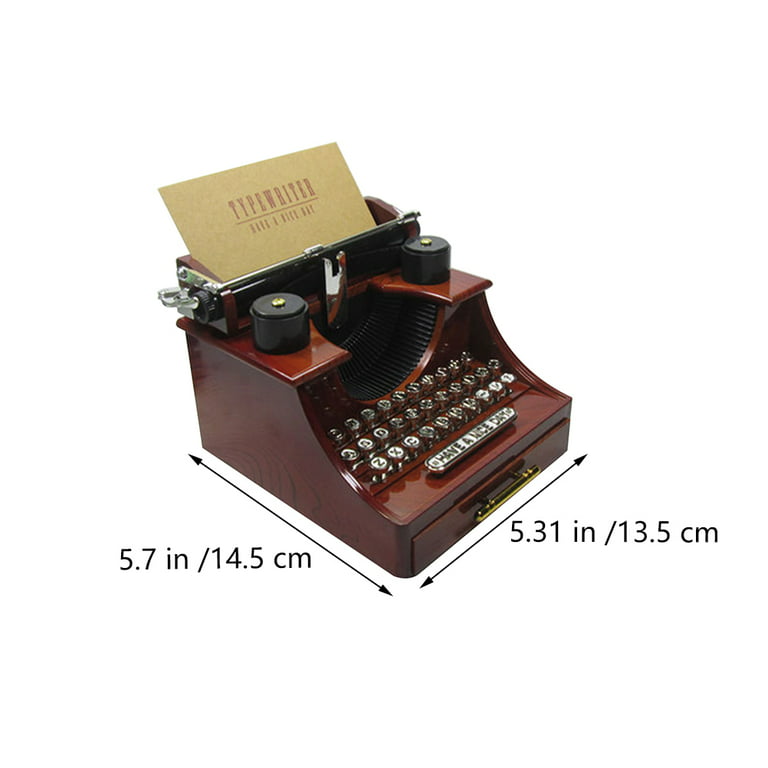 FOMIYES 2 Pcs Typewriter Music Box Typewriter Miniature Musical Brain Toy  Rotate Toy Typewriter Windup Toys for Kids Typewriter Figurine Typewriter