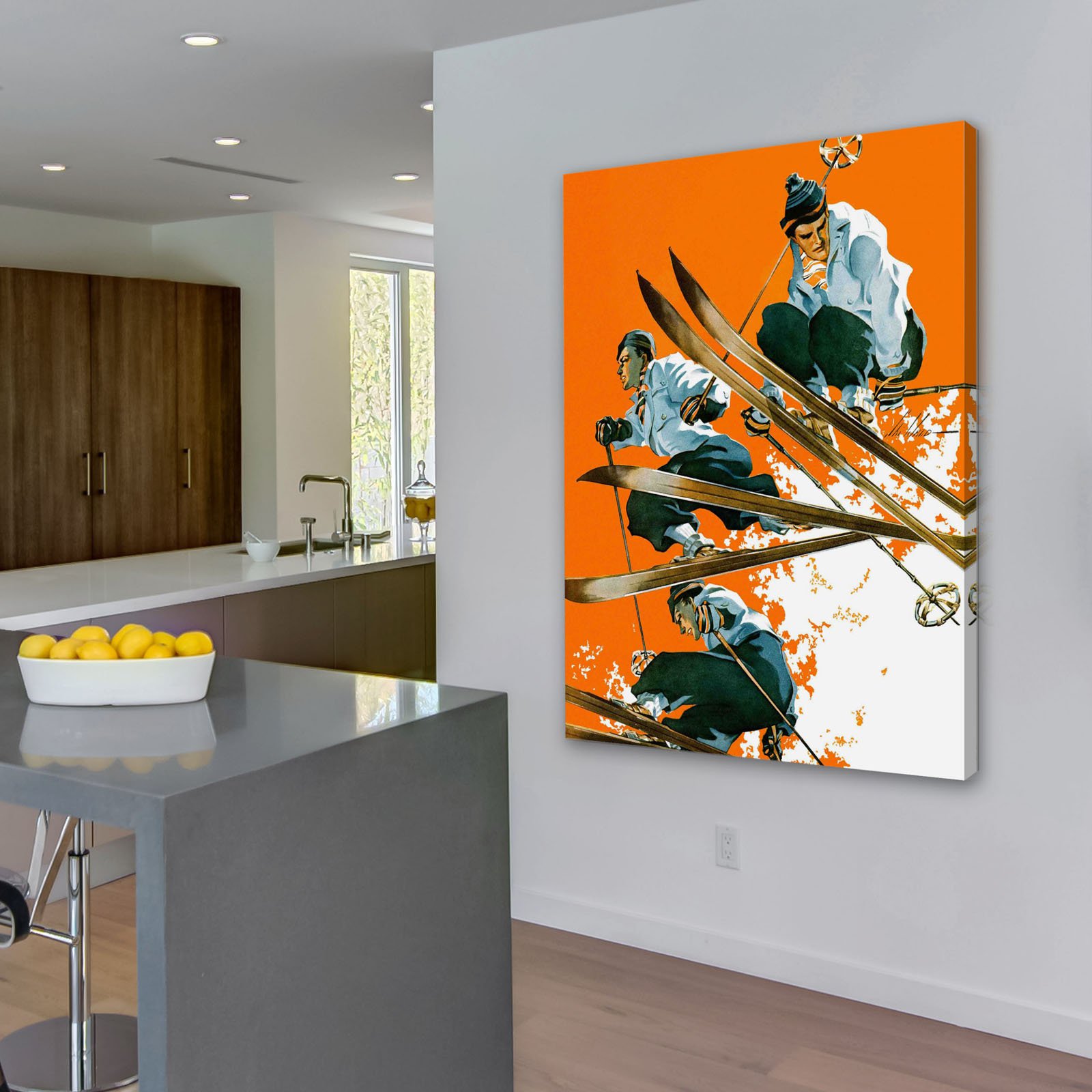 Marmont Hill Ski Jumpers Canvas Wall Art