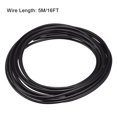 thumbnail image 2 of Uxcell Extension Wire Power Cable Copper Conductor 2 Core 26 AWG 16ft Black, 2 of 5