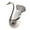 Silver, variant on Bangus Coffee Dessert Spoon Set, Metal Swan Base Holder Spoon Organizer with 6 Spoons, Decorative Swan Shaped Style Holder