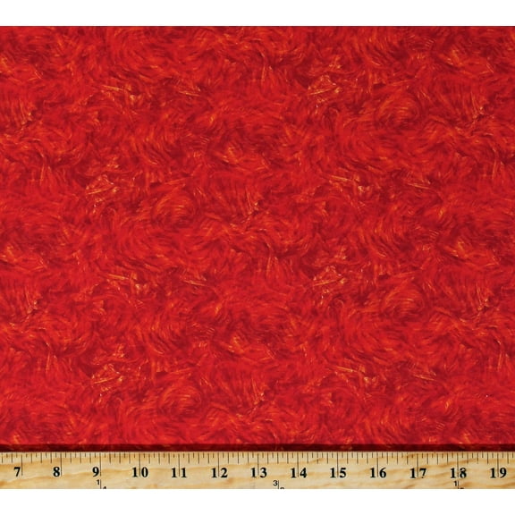 Cotton Red Straw Painted-Look Swirls Farm Lay an Egg Chickens Cotton Fabric Print by the Yard (OA595821)