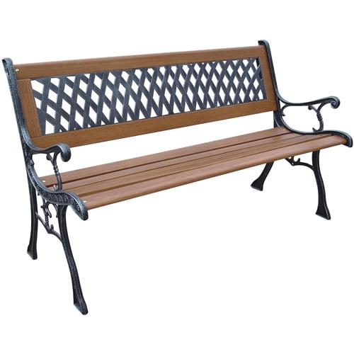 DC America Mesh Resin Flatback Park Bench, Bronze by DC America