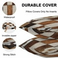 thumbnail image 4 of Waterproof Throw Pillow Covers Set of 2, 20x12 Inch Abstract Cowhides Decorative Pillowcases Outdoor Pillow Slip Cushion Covers Set for Couch Tent Brown Beige Animal Fur Texture, 4 of 7