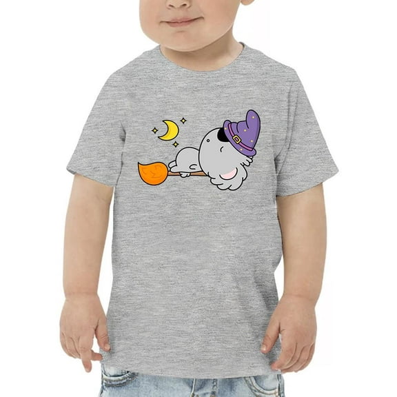 Halloween Koala And Broom T-Shirt Toddler -Image by Shutterstock, 2 Toddler