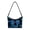 Blue Hummingbird Floral Print, variant on Corgi Donut Hearts Print Leather Underarm Bag, Durable Shoulder Bag for Women PU Leather Lightweight Underarm Sling Bag for Travel Shopping