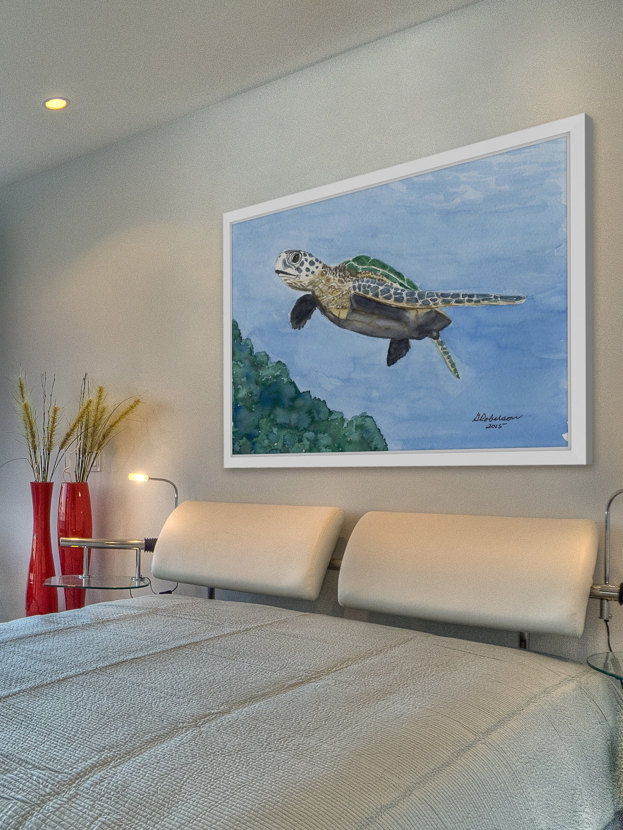 "Turtle of the Sea" Framed Painting Print