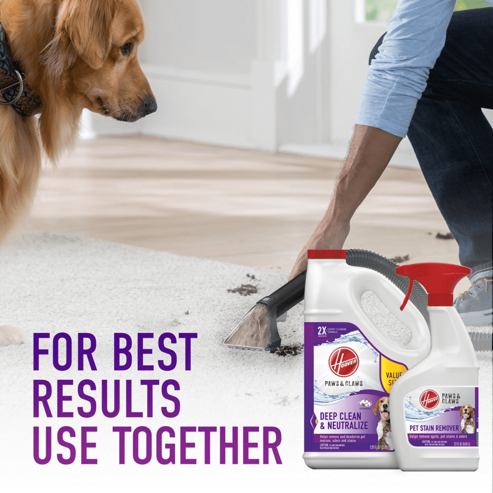 Hoover Residential Vacuum Hoover 128Oz Hoover Paws And Claws Carpet Cleaning 2X Concentrated Formula -