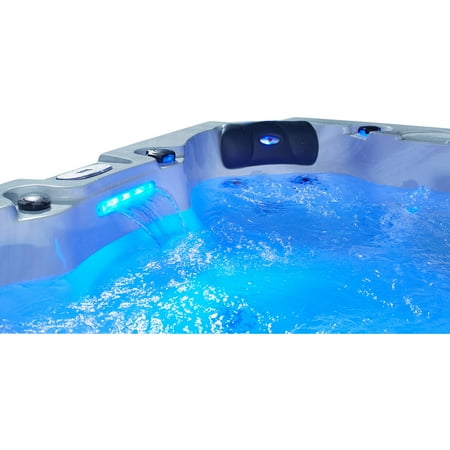 Canadian Spa KH-10011 Halifax SE 22-Jet 4-Person Hot Tub with LED Lighting & Waterfall