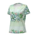 thumbnail image 2 of Naloa Succulent Print T-Shirts Short Sleeve V Neck Tees for Women Fashion Tops Trendy Lightweight Soft Casual Summer Outfits Clothes, 2 of 5