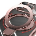 thumbnail image 3 of [Ring Compatible with MagSafe Invisible Stand] Magnetic for iPhone 17 Pro Max Case, [Clear Back Non-Yellowing] [Look as Bare] Slim Transparent Case with Holder for Women Men Girls, Rosegold, 3 of 6