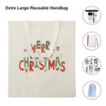 thumbnail image 4 of Merry Christmas Available Premium Canvas Reusable Tote Bags,Made of Natural Canvas with Handle,Gift,Work,Shopping, 4 of 8