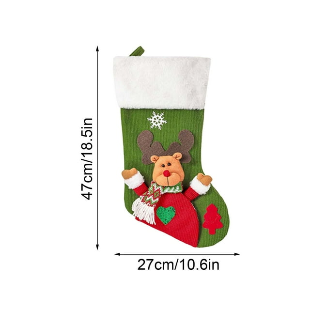 Personalized Christmas Stockings Christmas Stockings with Names 18In Xmas Stockings with Santa Snowman and Reindeer Designs Custom Stockings for Holiday Decor